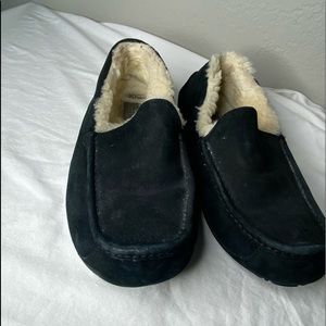 ugg dex moc toe water resistant leather slipper